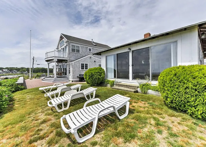 Beachfront West Yarmouth Cottage With Deck And Views!